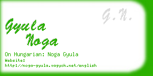 gyula noga business card